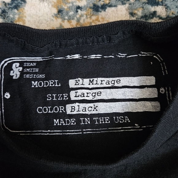 SS SEAN SMITH DESIGNS HOT ROD ART CAR TEE T SHIRT Mens L Black El Mirage Scta - Picture 3 of 7